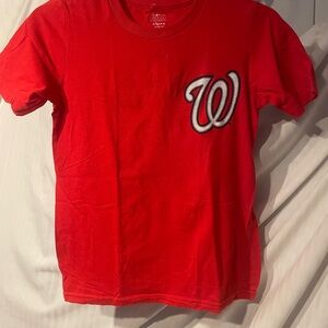 Washington Nationals size small boys Genuine Merchandise Red Tee #7 Trea Turner